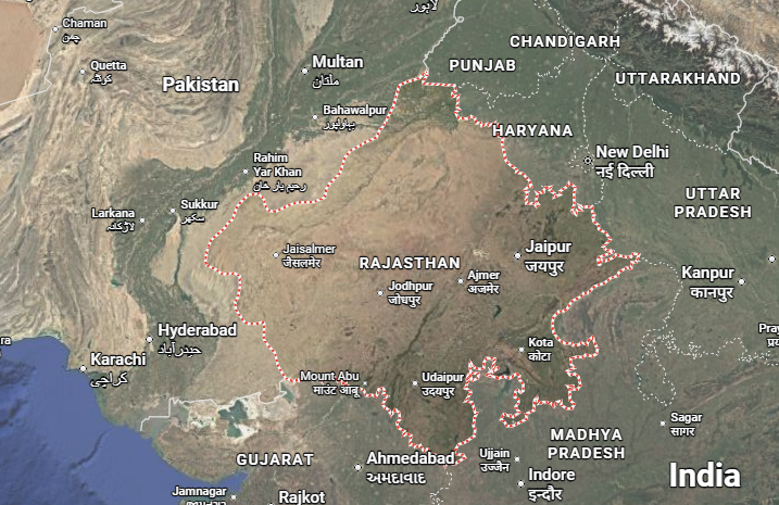 rajasthan map