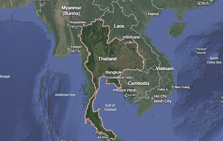 thailand map